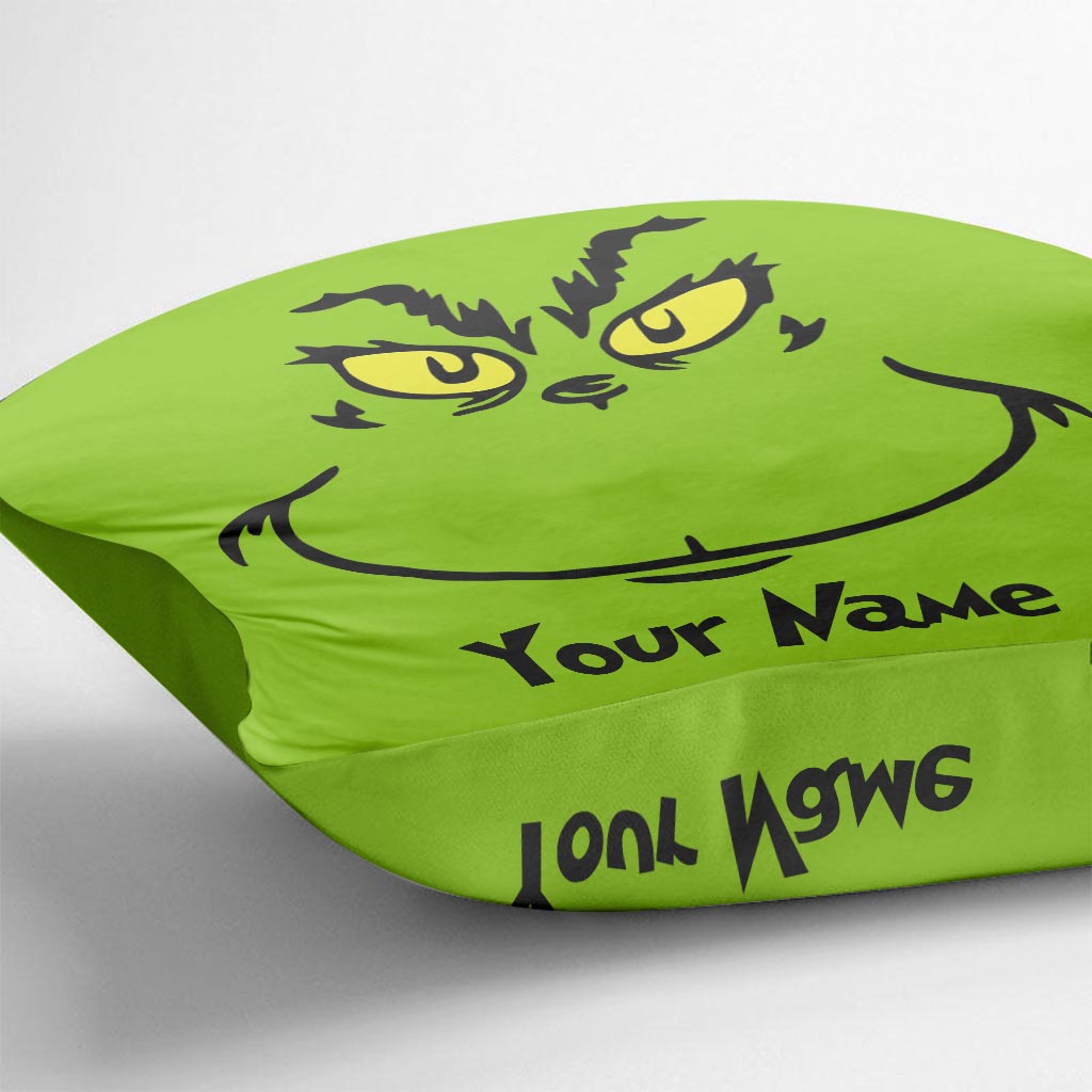 Mischief Face - Personalized Stole Christmas Throw Pillow