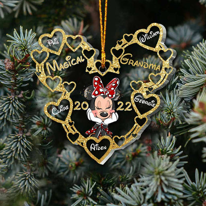 Magical Grandma - Personalized Christmas Grandma Transparent Ornament