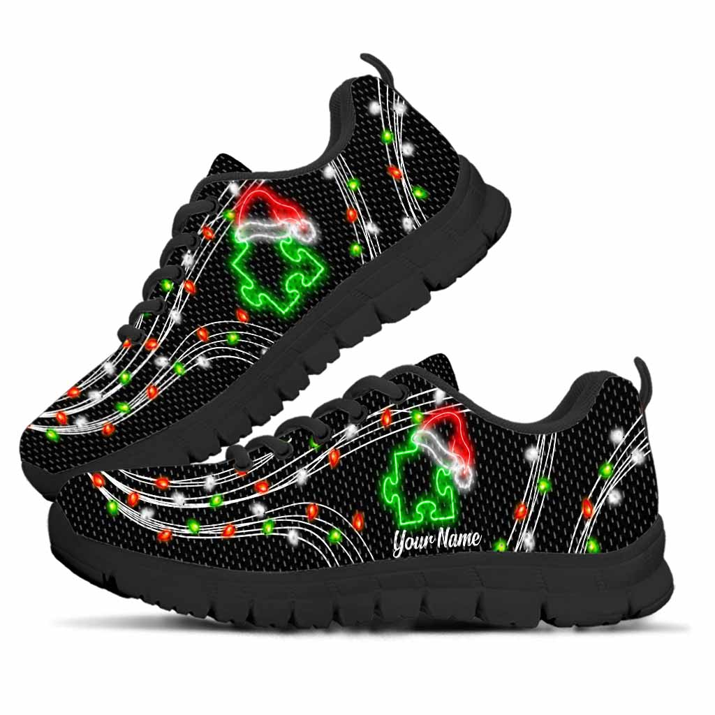 Tis The Season - Personalized Christmas Autism Awareness Sneakers