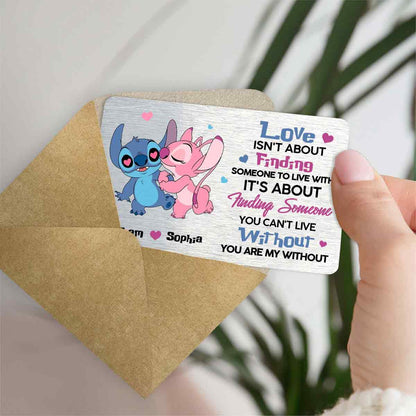 You Are My Without - Personalized Couple Ohana Wallet Insert Card