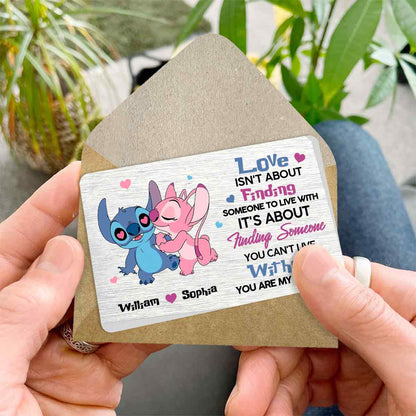 You Are My Without - Personalized Couple Ohana Wallet Insert Card