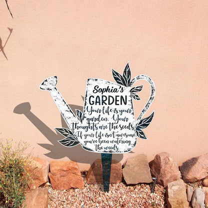 Your Life Is Your Garden - Personalized Gardening Acrylic Garden Sign (Printed On 1 Side)