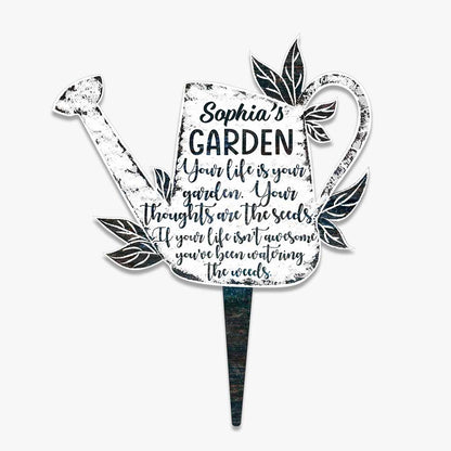 Your Life Is Your Garden - Personalized Gardening Acrylic Garden Sign (Printed On 1 Side)