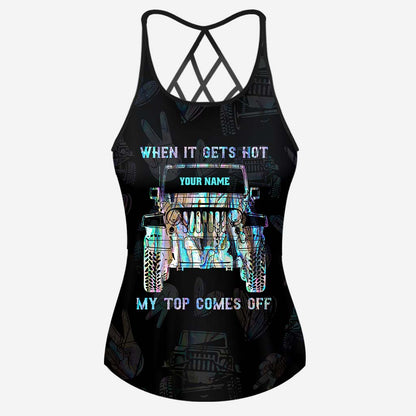 When It Gets Hot - Personalized Car Cross Tank Top and Women Shorts