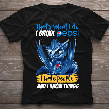 That's What I Do - Personalized Blue Soft Drink T-shirt and Hoodie