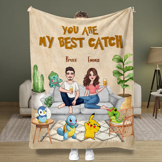 You Are My Best Catch - Personalized Monster Trainer Blanket