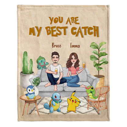 You Are My Best Catch - Personalized Monster Trainer Blanket