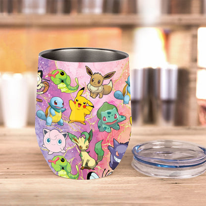 The Symphony of Cuteness - Personalized Monster Trainer Wine Tumbler