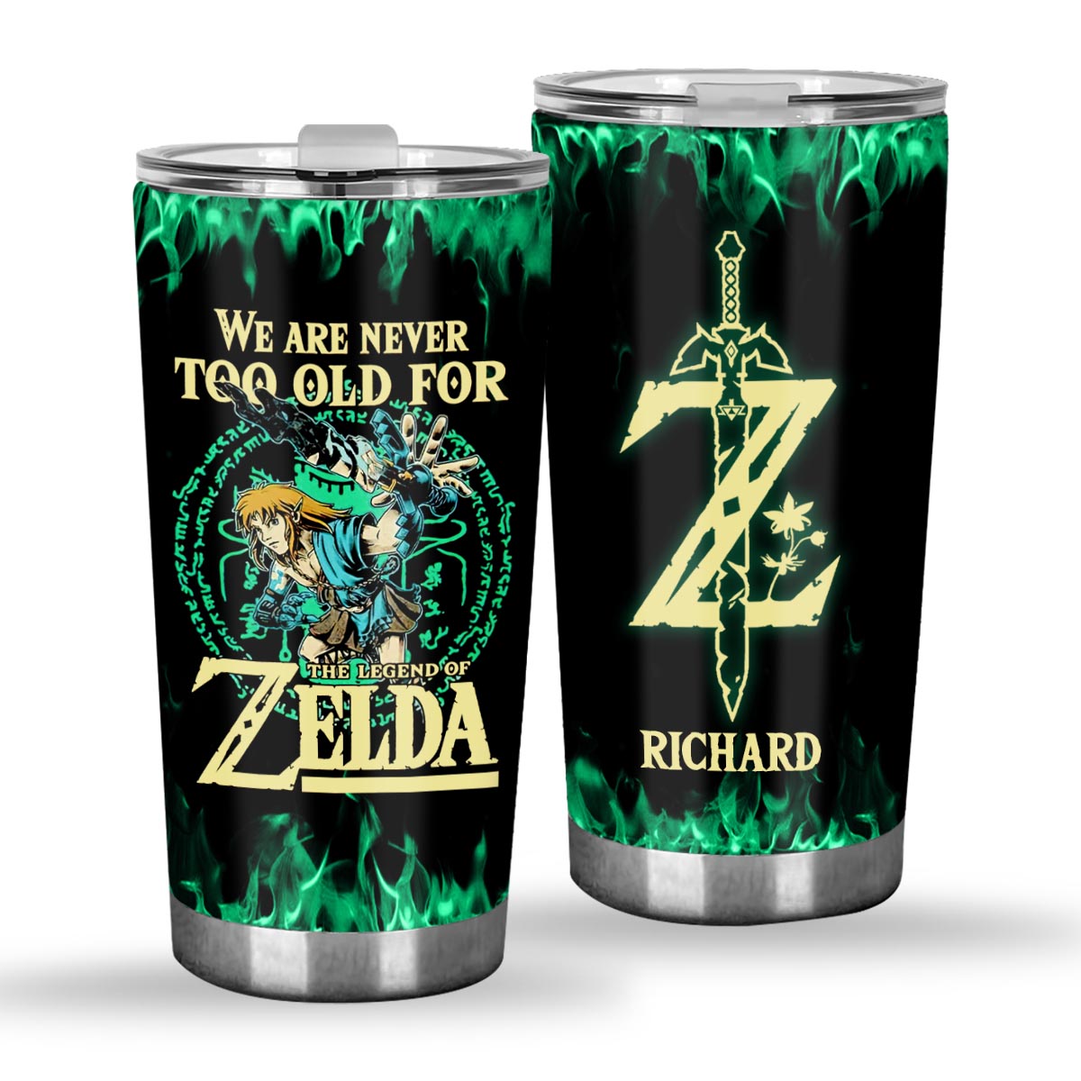 We Are Never Too Old - Personalized The Hero's Legend Tumbler