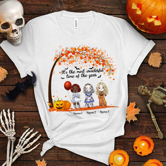 Wonderfultime - Personalized Halloween Bestie T-shirt and Hoodie