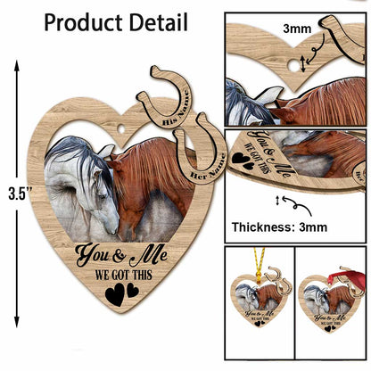 You & Me - Personalized Christmas Horse Ornament (Printed On Both Sides)