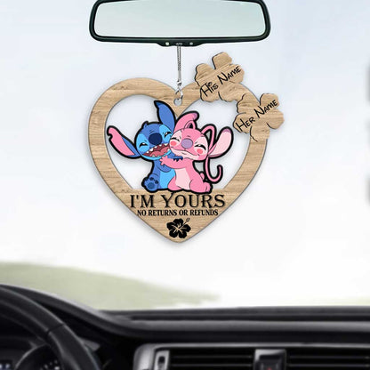 I’m Yours - Personalized Christmas Ohana Car Ornament (Printed On Both Sides)