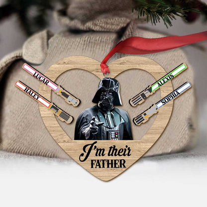 I’m Their Father - Personalized Christmas The Force Ornament (Printed On Both Sides)