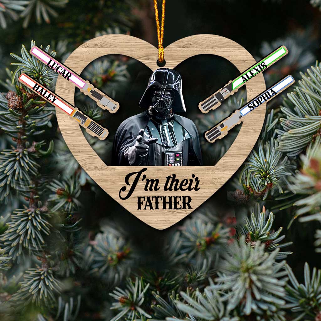 I’m Their Father - Personalized Christmas The Force Ornament (Printed On Both Sides)