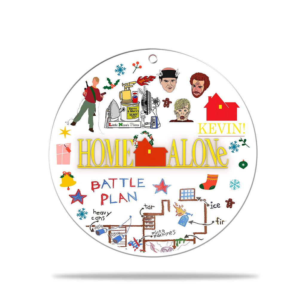 Home Alone Stuff - Christmas Round Aluminium Ornament (Printed On Both Sides)