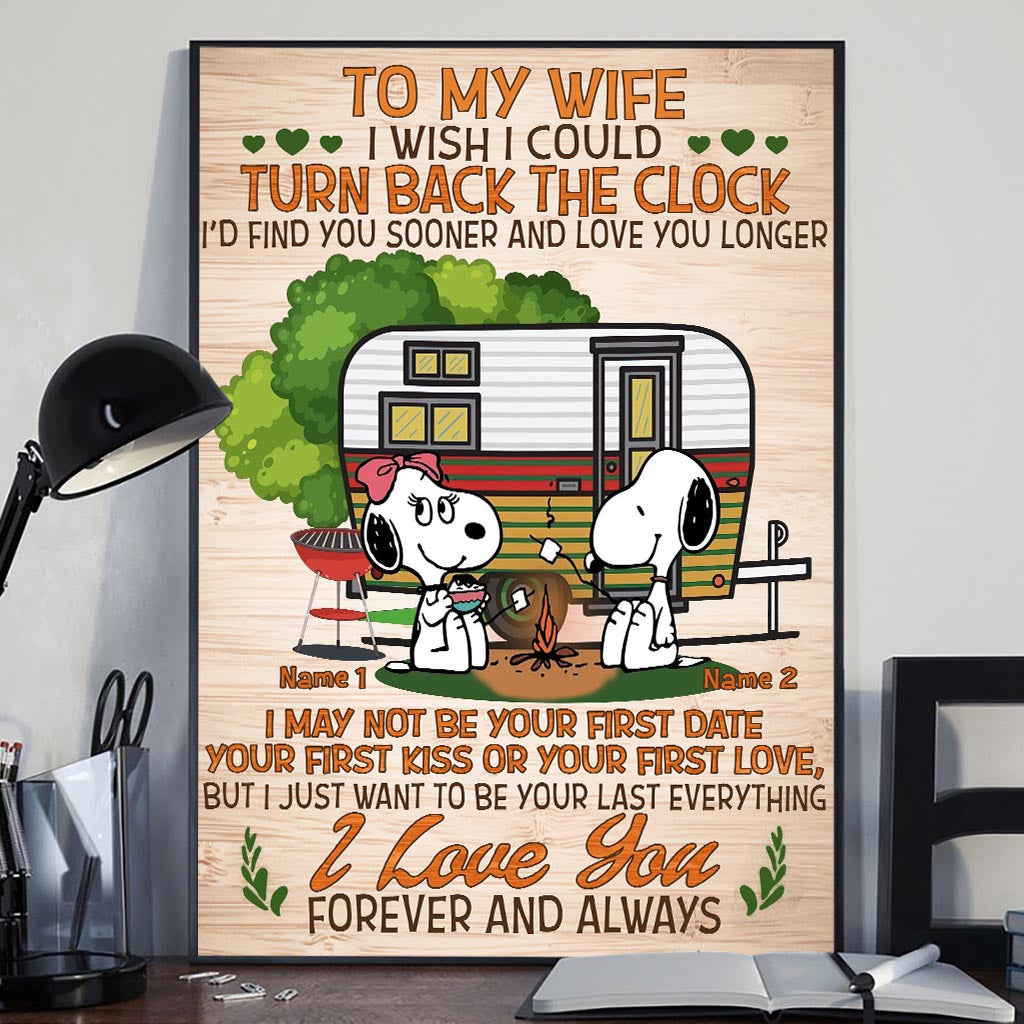 White Dog Couple - Personalized Canvas And Poster