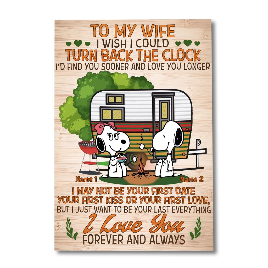 White Dog Couple - Personalized Canvas And Poster