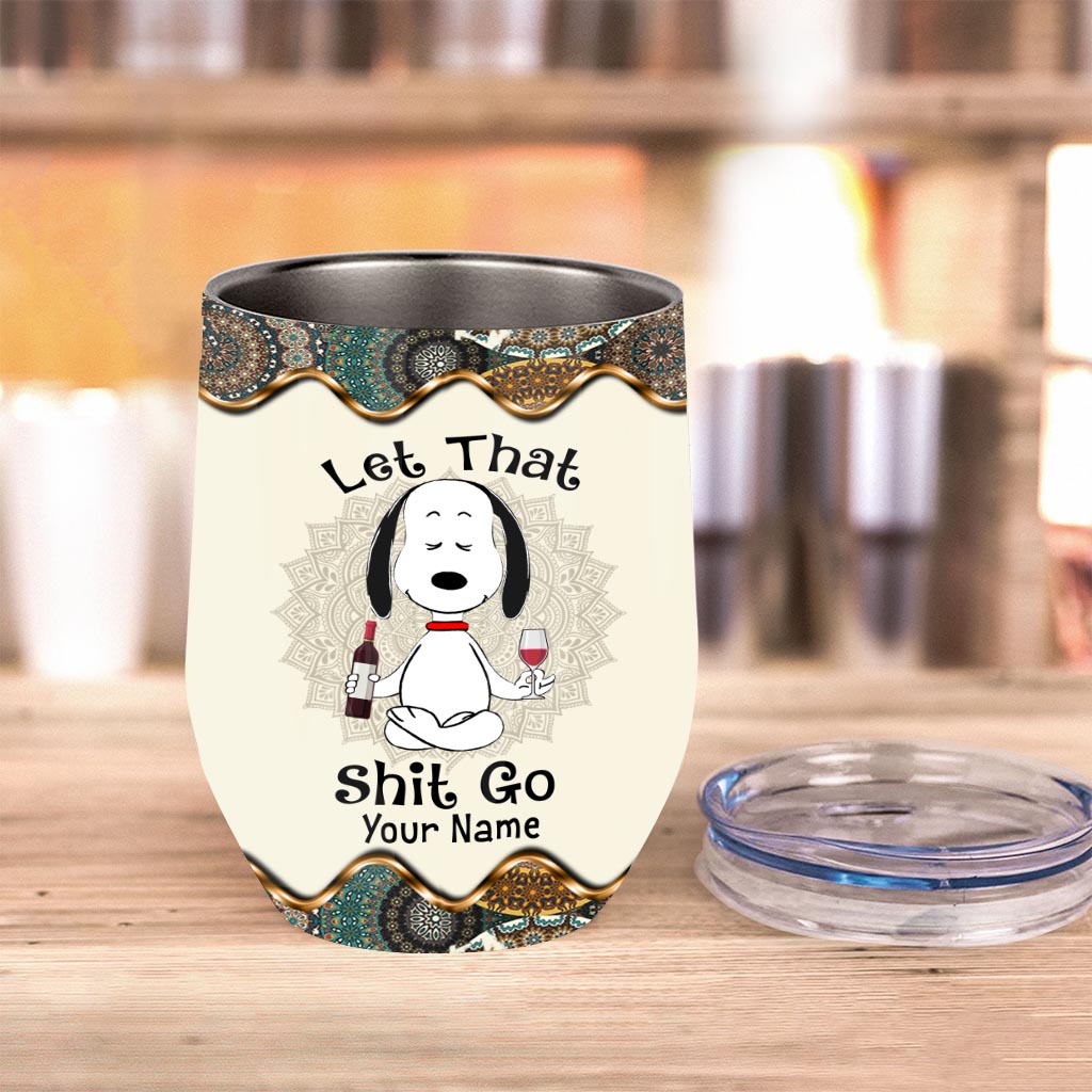 White Dog - Personalized Wine Tumbler