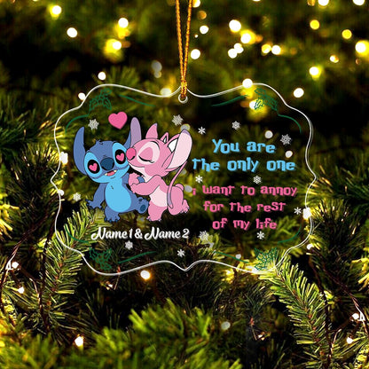 You Are The Only One I Want To Annoy - Personalized Christmas Ohana Transparent Ornament