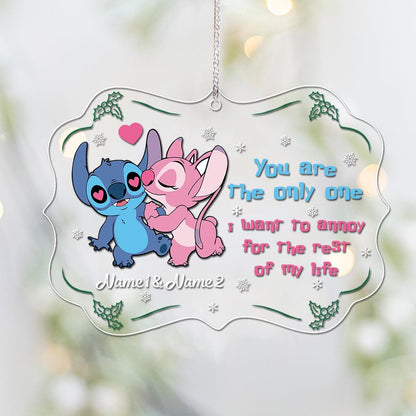 You Are The Only One I Want To Annoy - Personalized Christmas Ohana Transparent Ornament