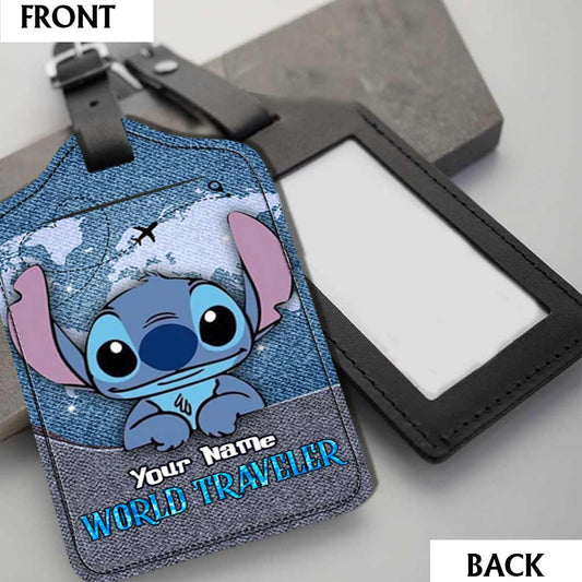 World Traveler - Personalized Ohana Leather Luggage Tag