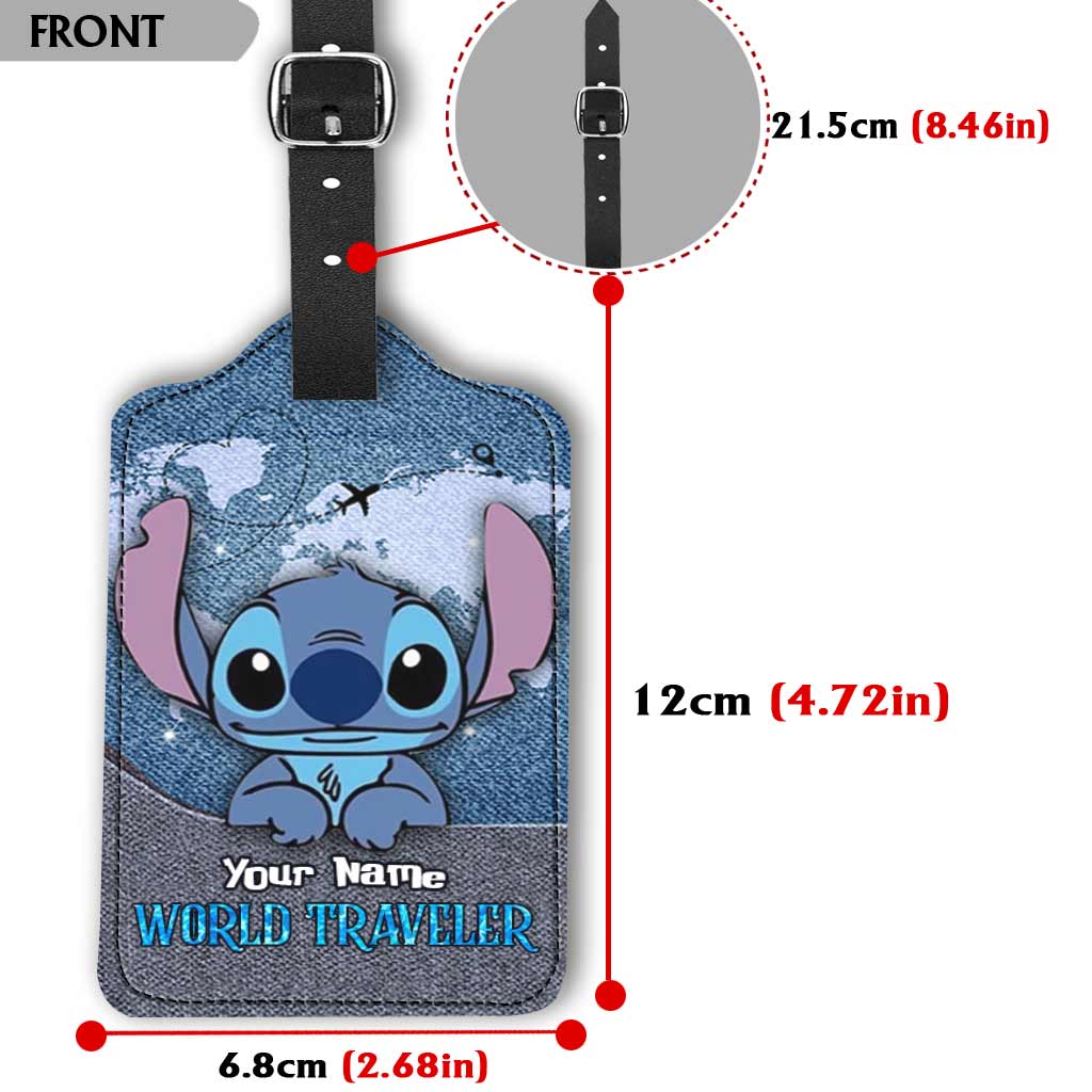 World Traveler - Personalized Ohana Leather Luggage Tag