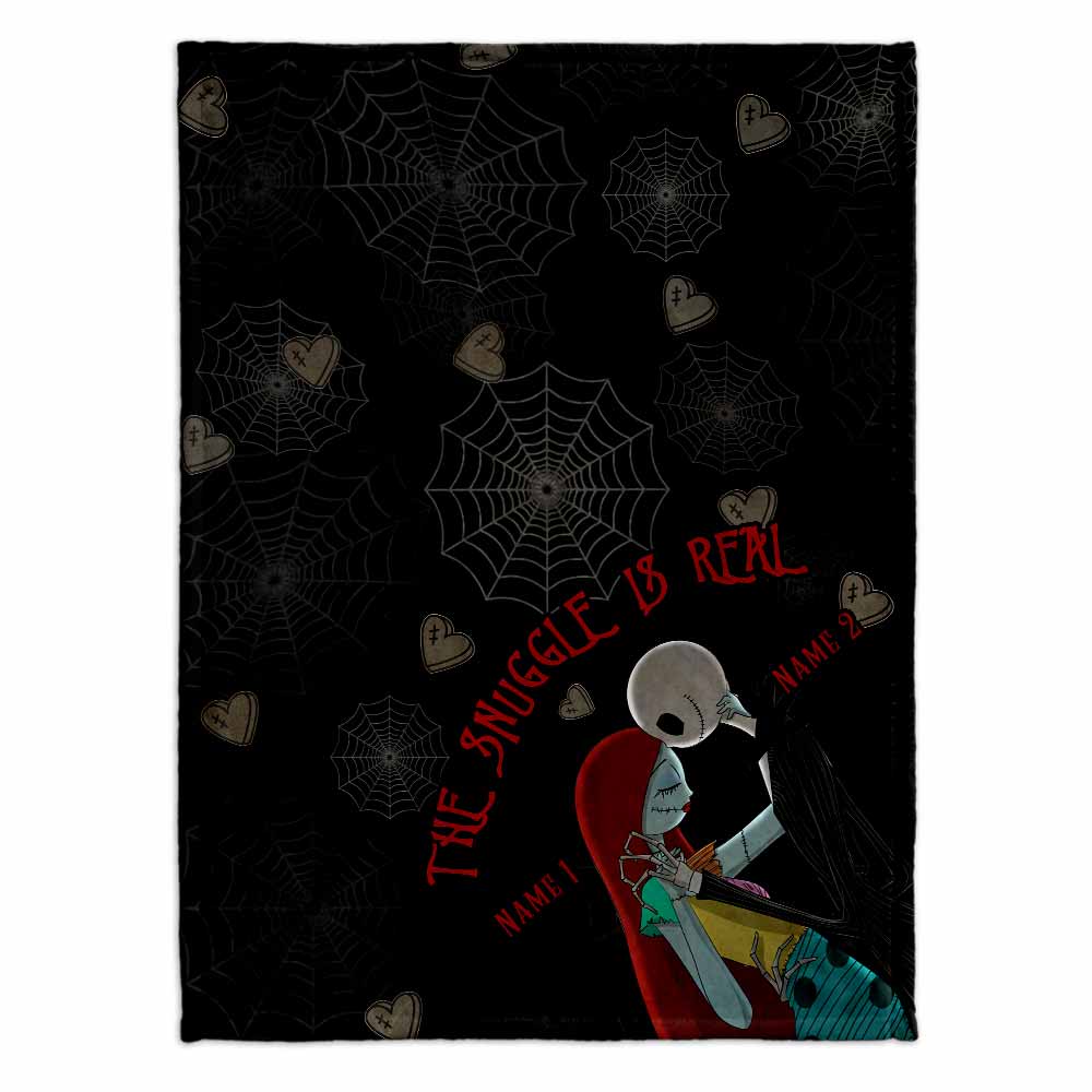 The Snuggle Is Real - Personalized Couple Nightmare Blanket