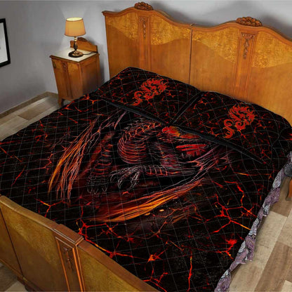 Dragon Lava Quilt Bed Set