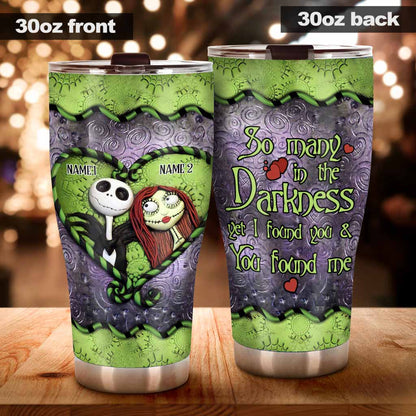 We're Simply Meant To Be - Personalized Nightmare Tumbler With 3D Pattern Print