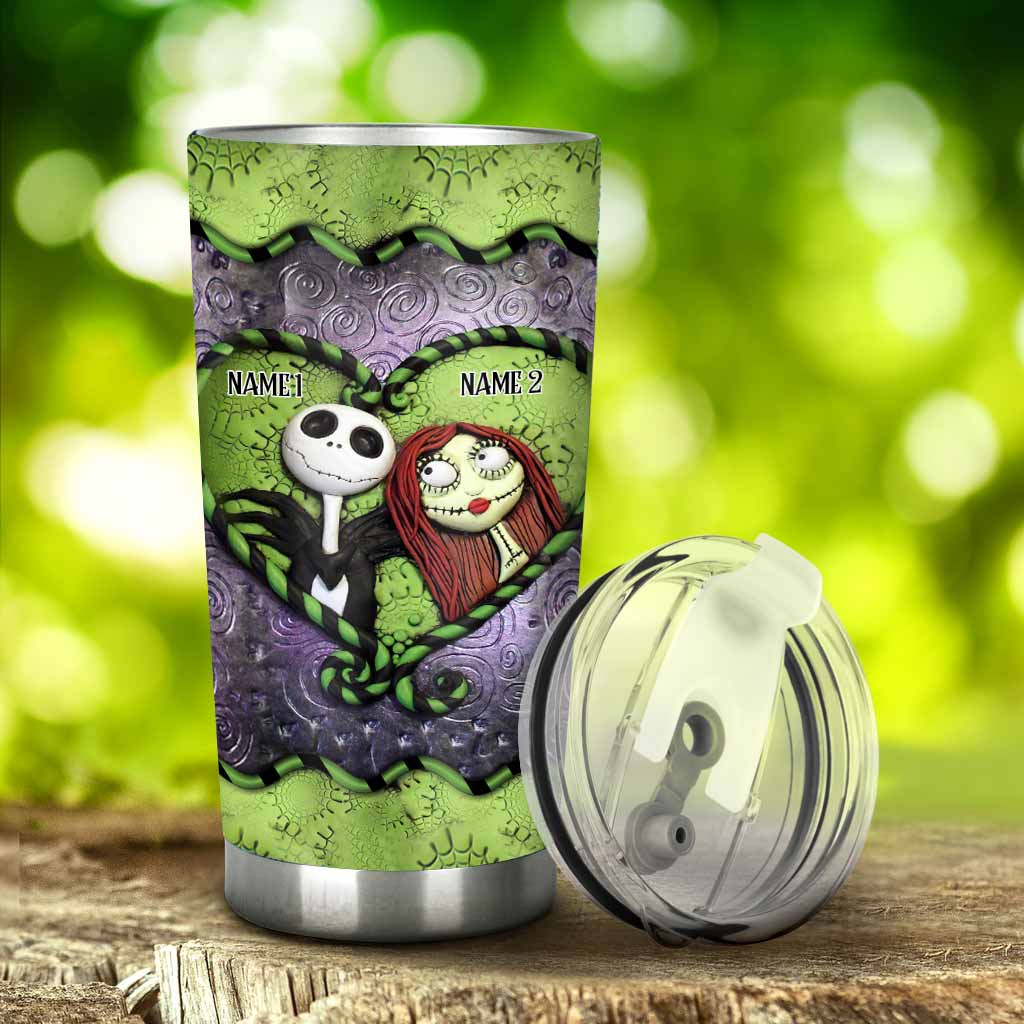 We're Simply Meant To Be - Personalized Nightmare Tumbler With 3D Pattern Print