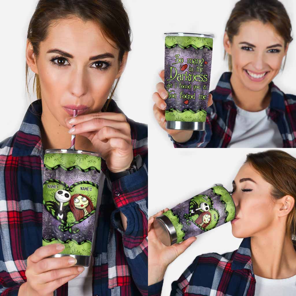 We're Simply Meant To Be - Personalized Nightmare Tumbler With 3D Pattern Print