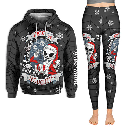 Nice Or Naughty - Personalized Christmas Nightmare Hoodie and Leggings