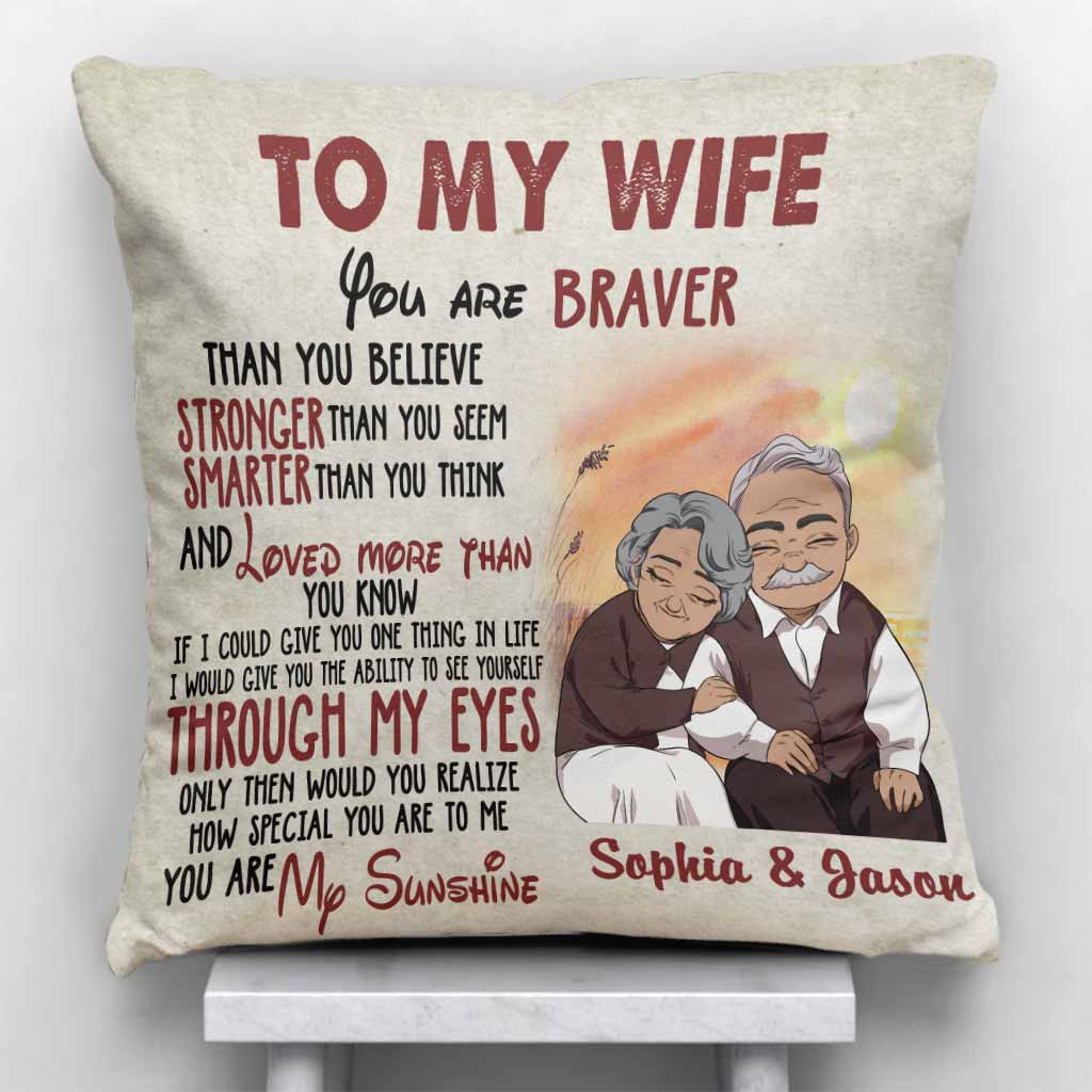 You Are My Sunshine - Personalized Couple Throw Pillow