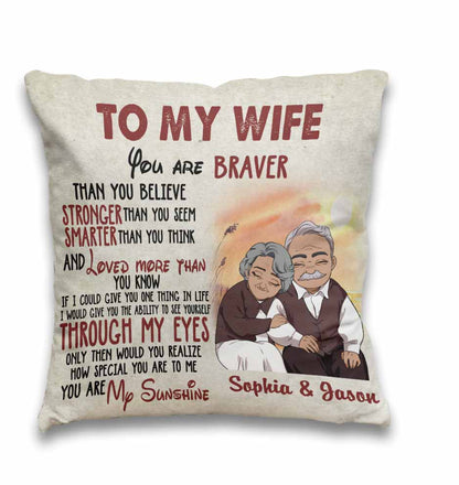 You Are My Sunshine - Personalized Couple Throw Pillow