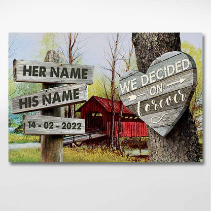 We Decided On Forever - Personalized Couple Poster