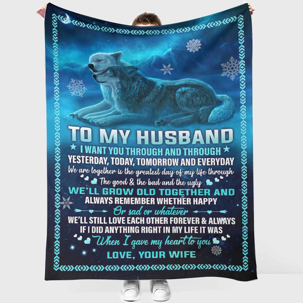 To My Husband - Husband And Wife Blanket 082021