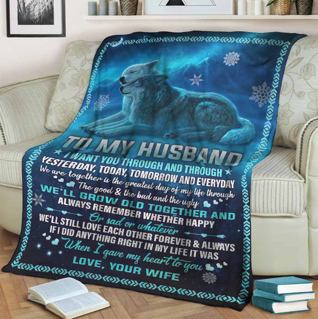 To My Husband - Husband And Wife Blanket 082021