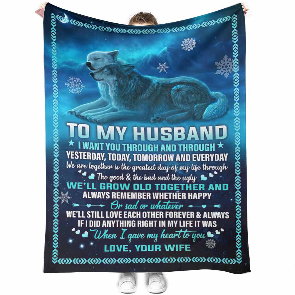 To My Husband - Husband And Wife Blanket 082021