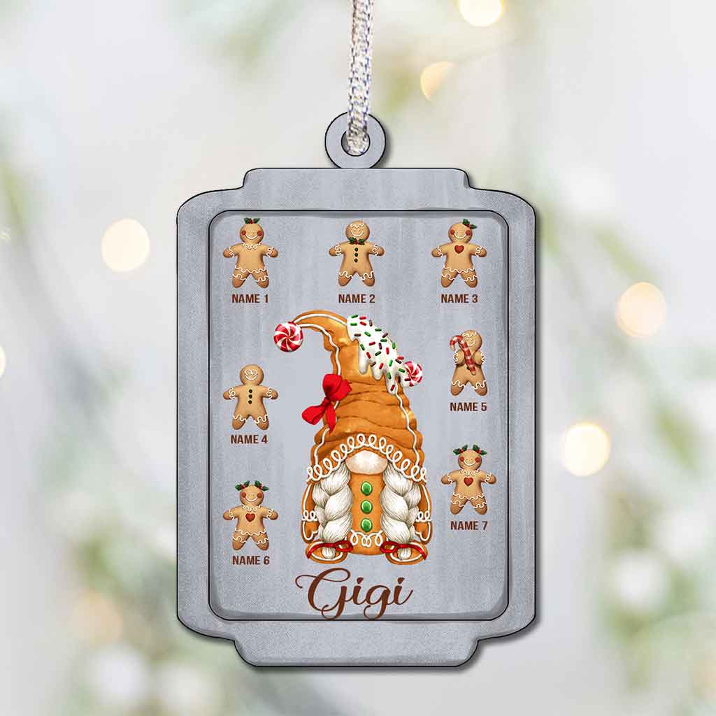 Gingerbread - Personalized Christmas Grandma Ornament (Printed On Both Sides)