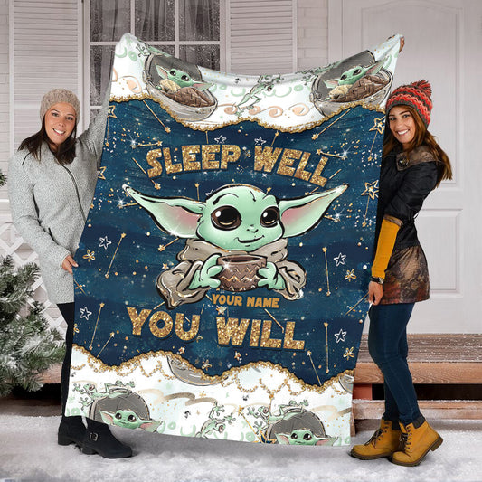 The Child Sleep Well You Will - Personalized The Force Blanket