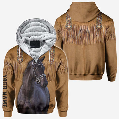 Western Horse Couple Hoodie - Personalized All Over T-shirt and Hoodie