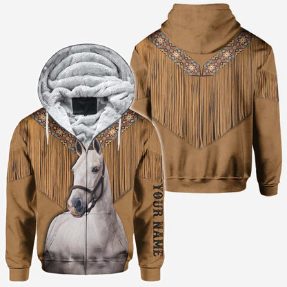 Western Horse Couple Hoodie - Personalized All Over T-shirt and Hoodie