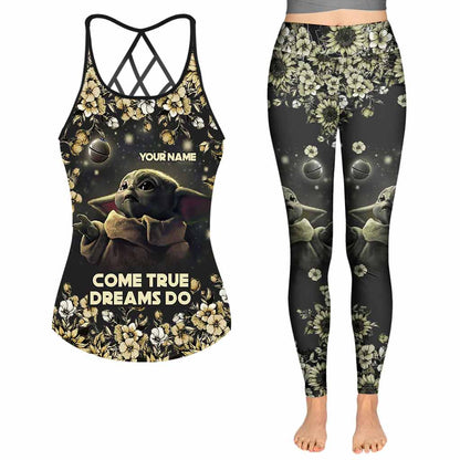 Too Cute I Am - Personalized The Force Cross Tank Top and Leggings