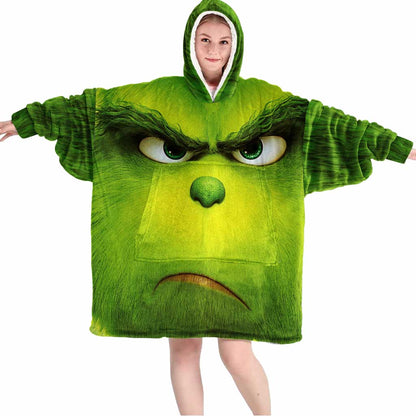 Merry Grinchmas - Christmas Stole Christmas Blanket Hoodie