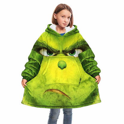 Merry Grinchmas - Christmas Stole Christmas Blanket Hoodie