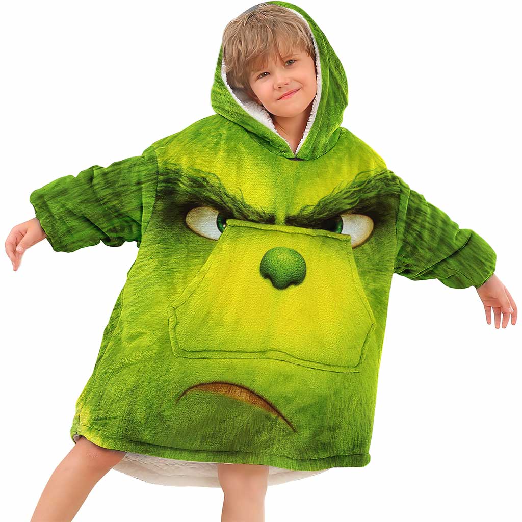 Merry Grinchmas - Christmas Stole Christmas Blanket Hoodie