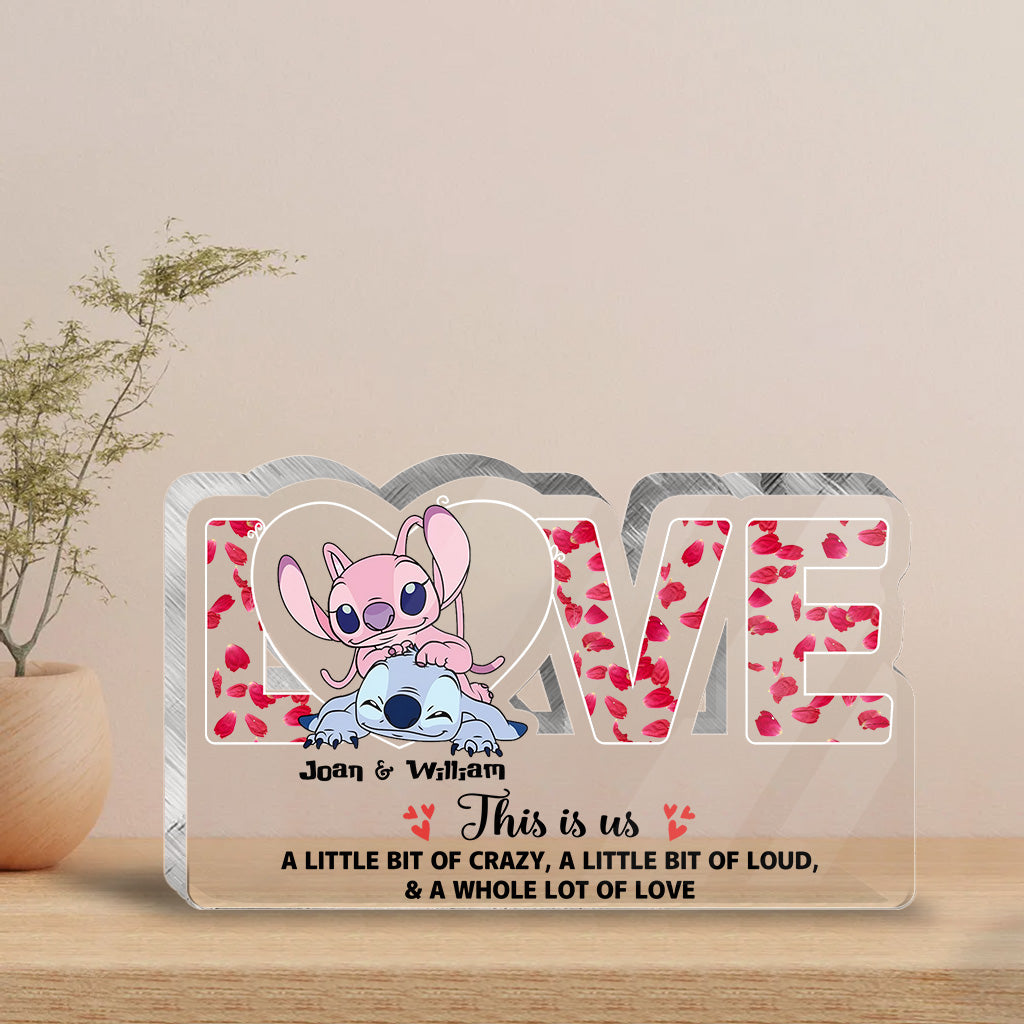 This Is Us - Personalized Couple Ohana Custom Shaped Acrylic Plaque