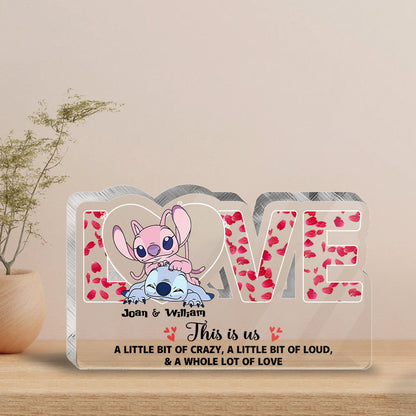 This Is Us - Personalized Couple Ohana Custom Shaped Acrylic Plaque