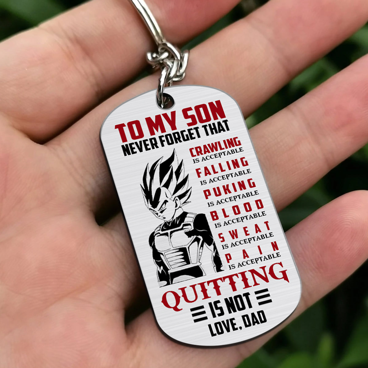 To My Son - Personalized Father Stainless Steel Keychain