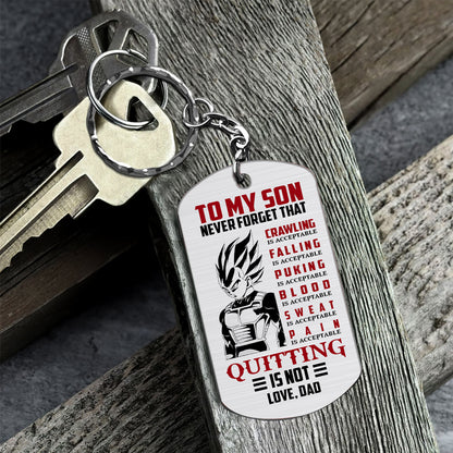 To My Son - Personalized Father Stainless Steel Keychain